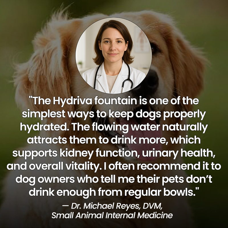 Hydriva™Stainless Steel Dog Water Fountain