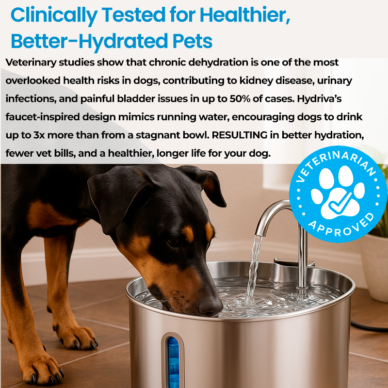 Hydriva™Stainless Steel Dog Water Fountain