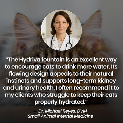 Hydriva™Stainless Steel Cat Water Fountain