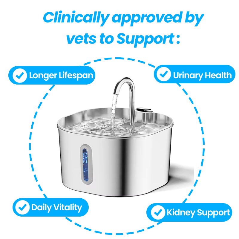 Hydriva™Stainless Steel Cat Water Fountain