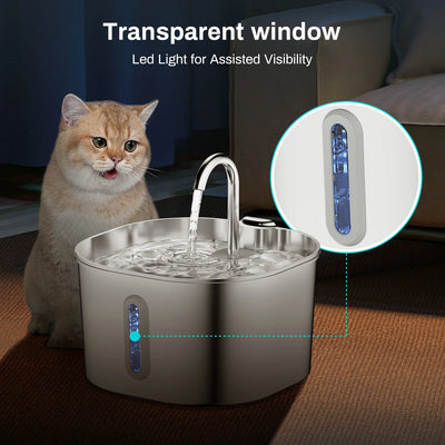 Hydriva™Stainless Steel Cat Water Fountain